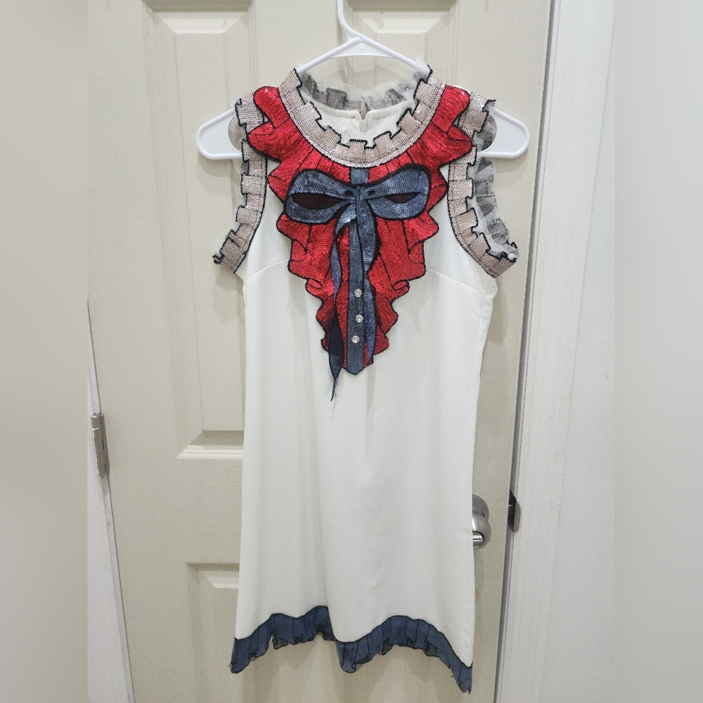 Sequins dress, size small, red, blue and white
